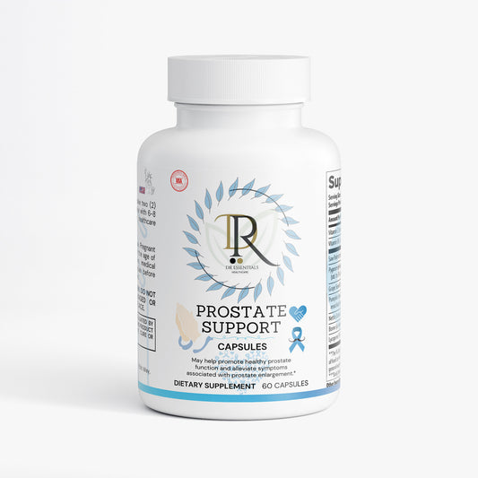 Bottle of prostate support capsules supplements for men Made in USA
